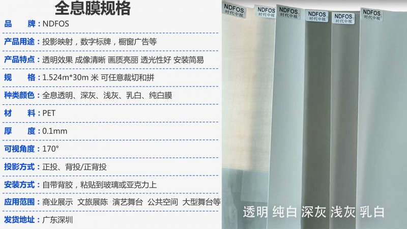 全息膜规格参数 (2)