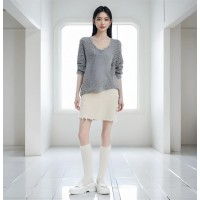 温碧霞自创IRENENA服装法式编织小香风半身裙