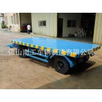 叉车牵引工业平板车 工厂车间周转用10吨平板拖车