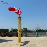 机场易折航风向杆塔 易折塔架避雷塔 自立式可放倒监控塔架