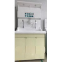 厂家直供高分子洗手池低高背感应膝触感应刷手池