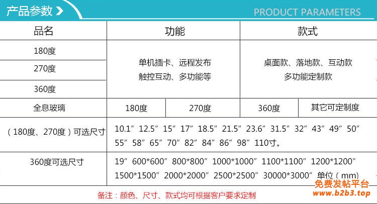 产品参数
