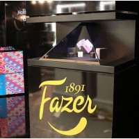 270度全息商场展柜 珠宝首饰多面展示3D全息玻璃金字塔