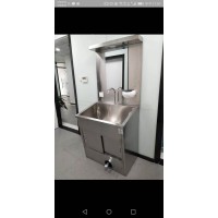 不锈钢洗手池单人位脚踏式器械池鹅颈式龙头刷手器配件